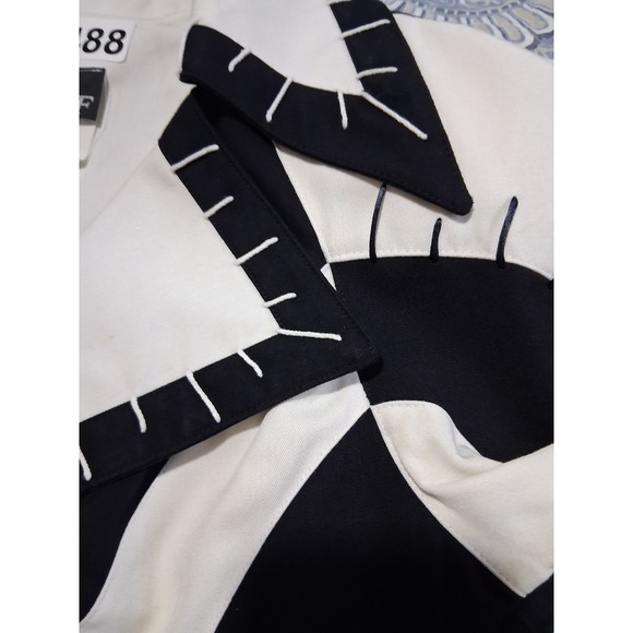 Vintage 90's IIF Patchwork Womens size 6 Colorblock Whimsigoth Rare Blazer Dress - Picture 13 of 16